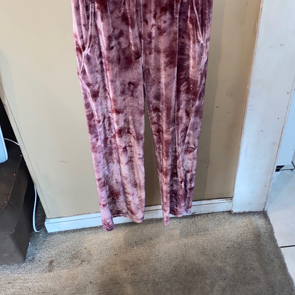 lululemon athletica Pink Velvet lightweight Wide Leg Pants
